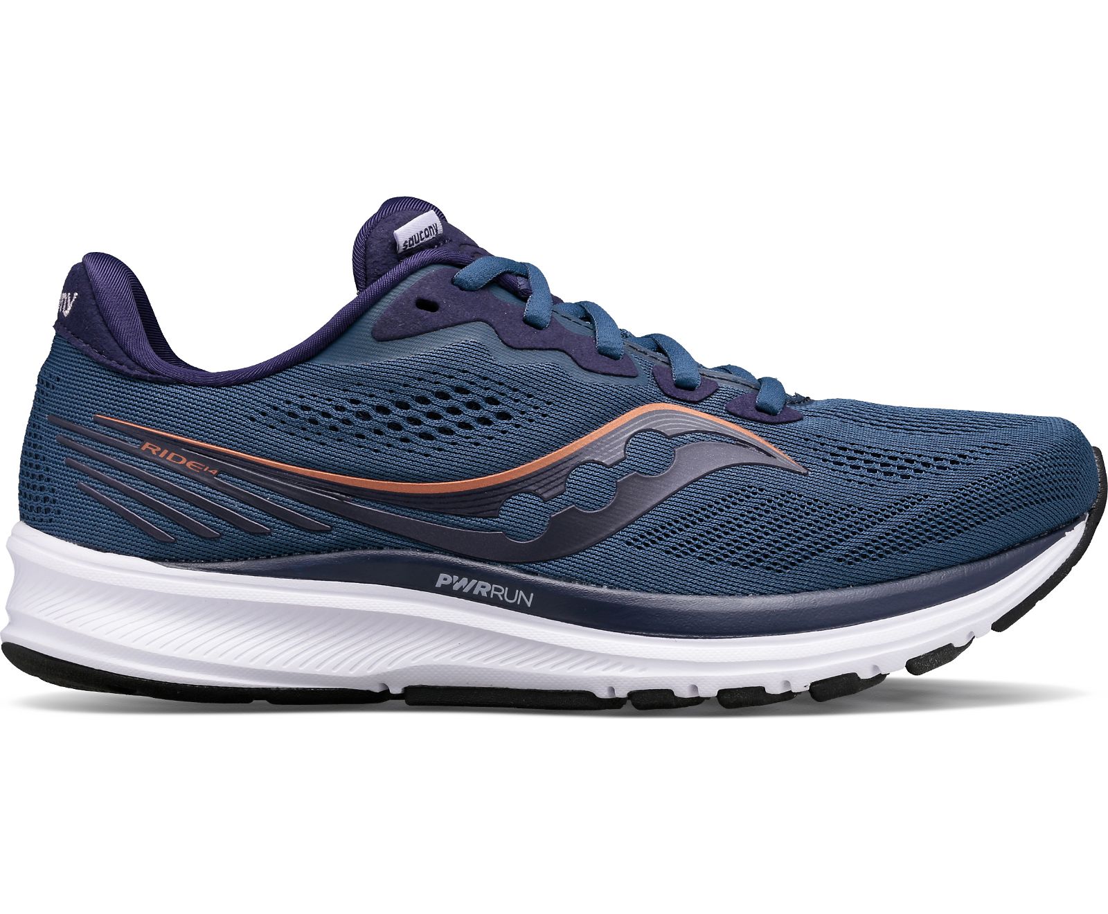 Tenis Para Correr Saucony Ride 14 Mujer Azul Marino | México 193AHKP